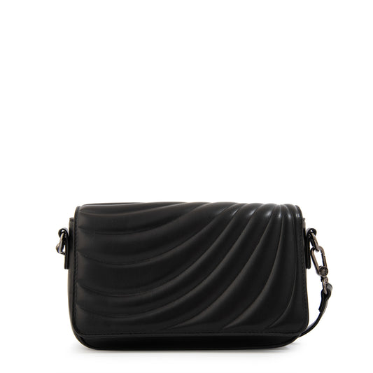 Cartera Bandolera con tapa ocean mediana negro