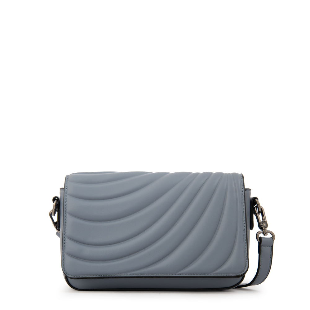 Cartera Bandolera con tapa ocean mediana denim