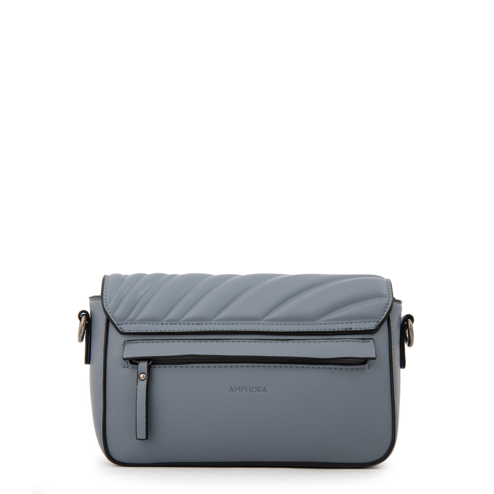 Cartera bandolera con tapa ocean mediana denim