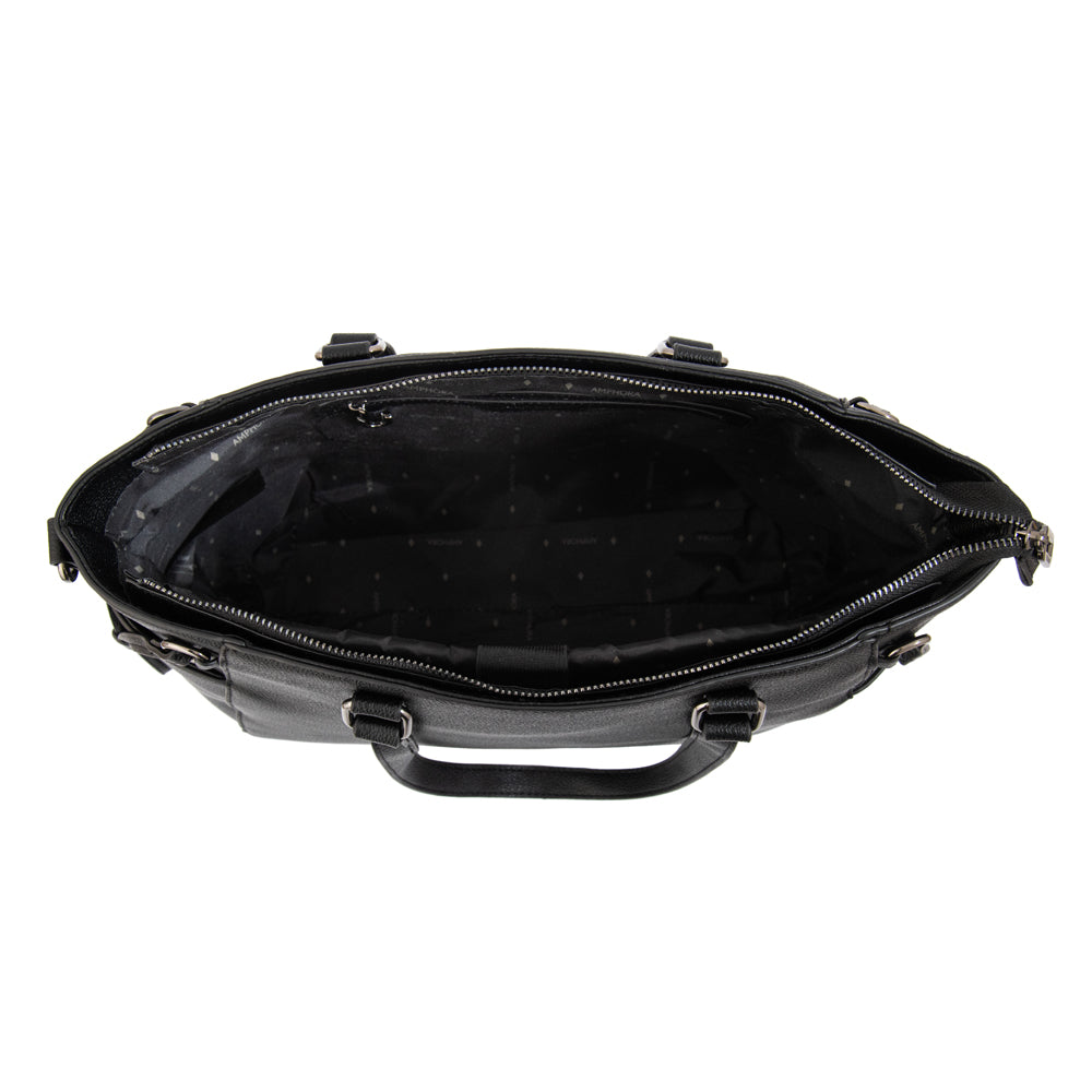 Cartera tote porta notebook romina grande negro