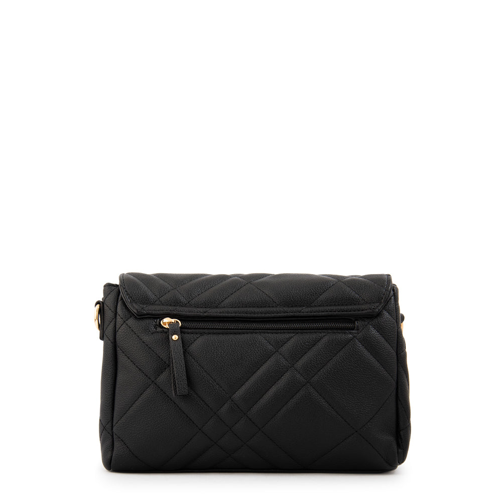 Cartera bandolera con tapa anisa pequeña negro