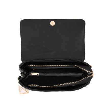 Cartera Bandolera con tapa anisa pequeña negro