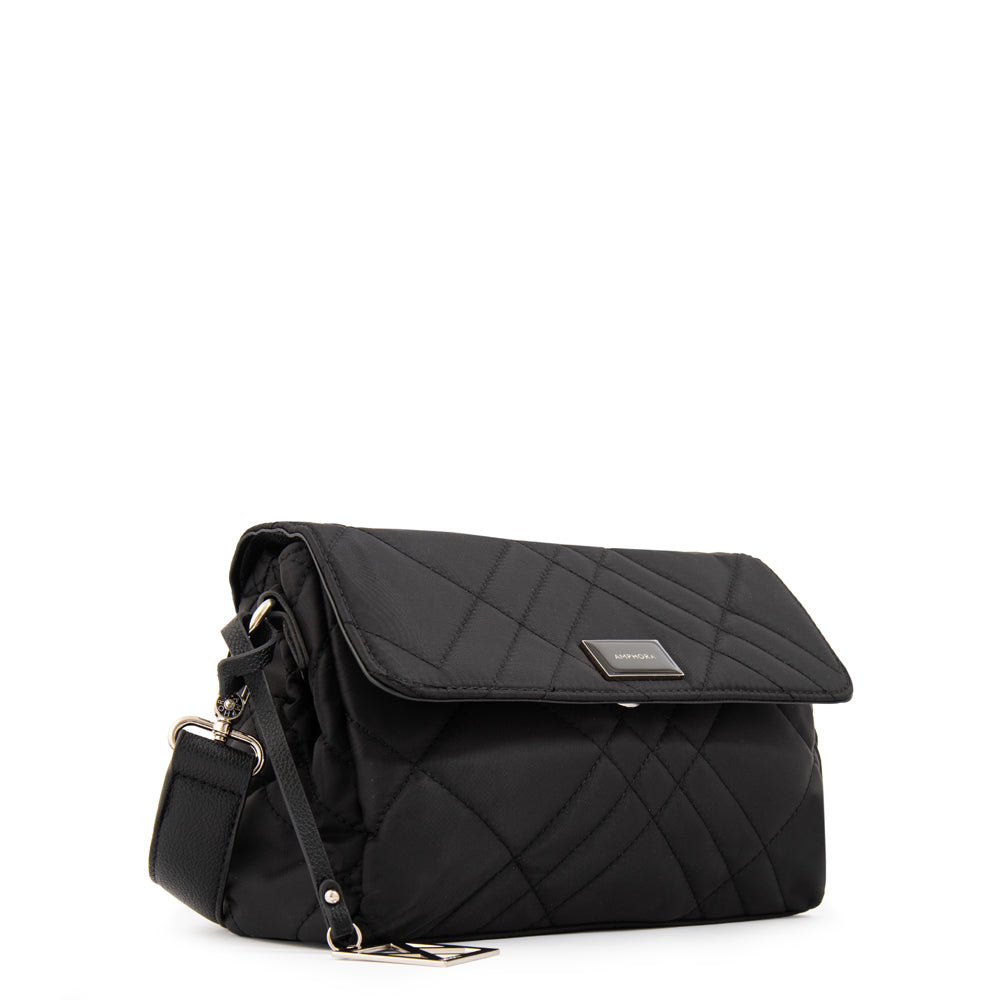 Cartera bandolera con tapa anisa pequeña negro especial