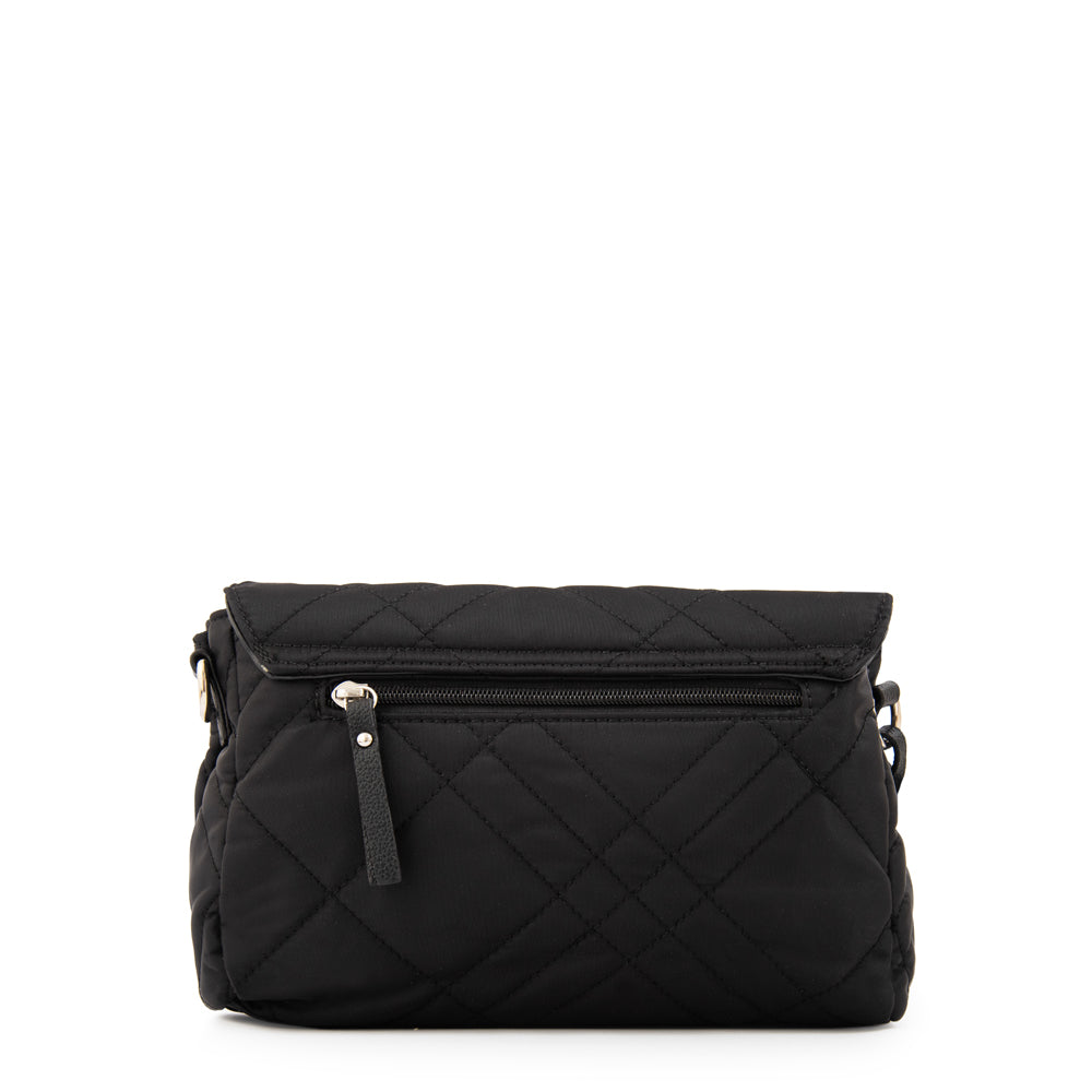 Cartera bandolera con tapa anisa pequeña negro especial