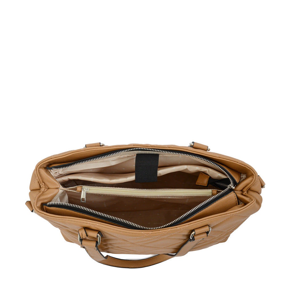Cartera tote porta notebook anisa grande camel