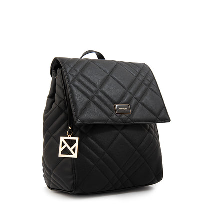 Mochila con tapa anisa mediana negro