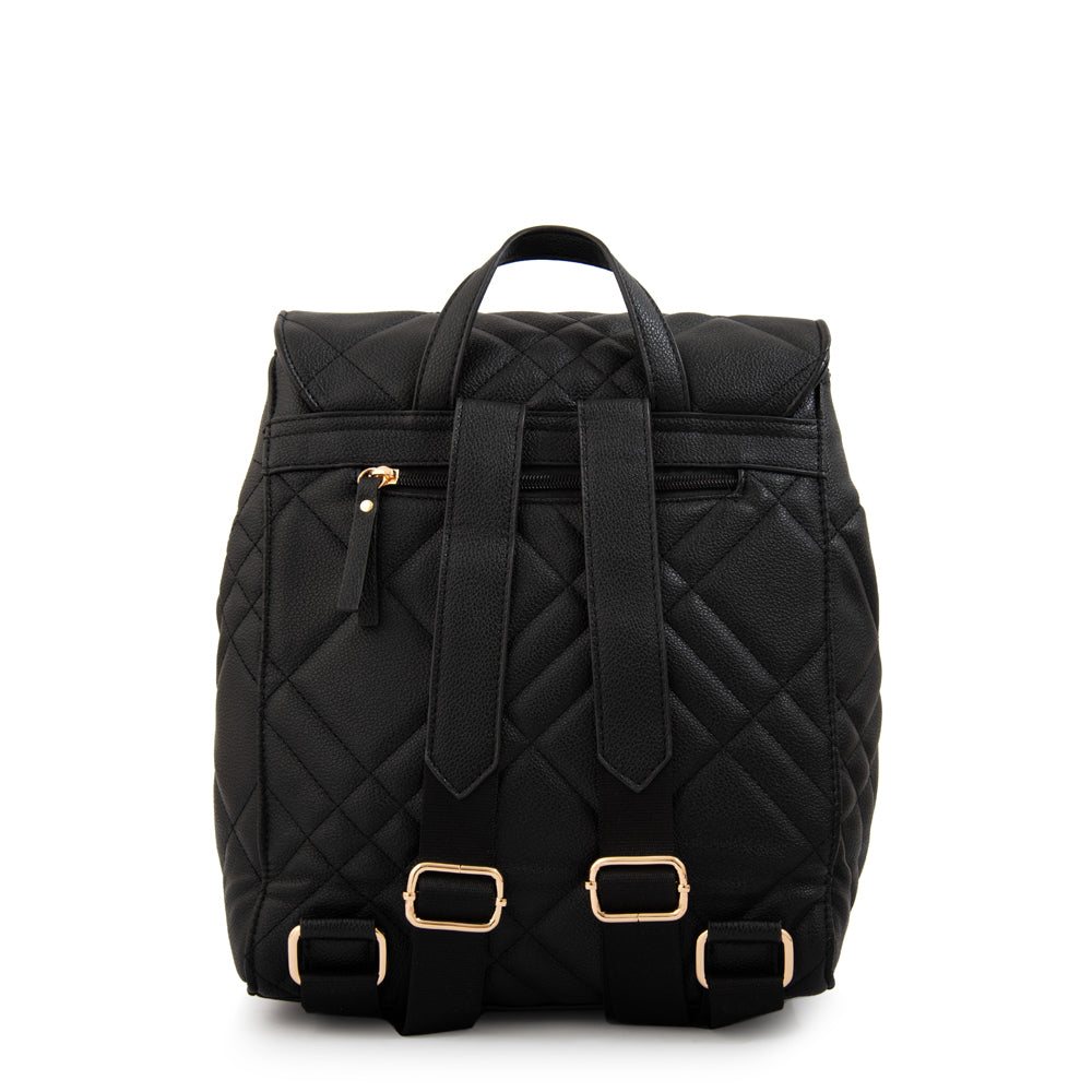 Mochila con tapa anisa mediana negro