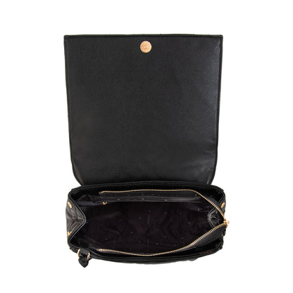 Mochila con tapa anisa mediana negro