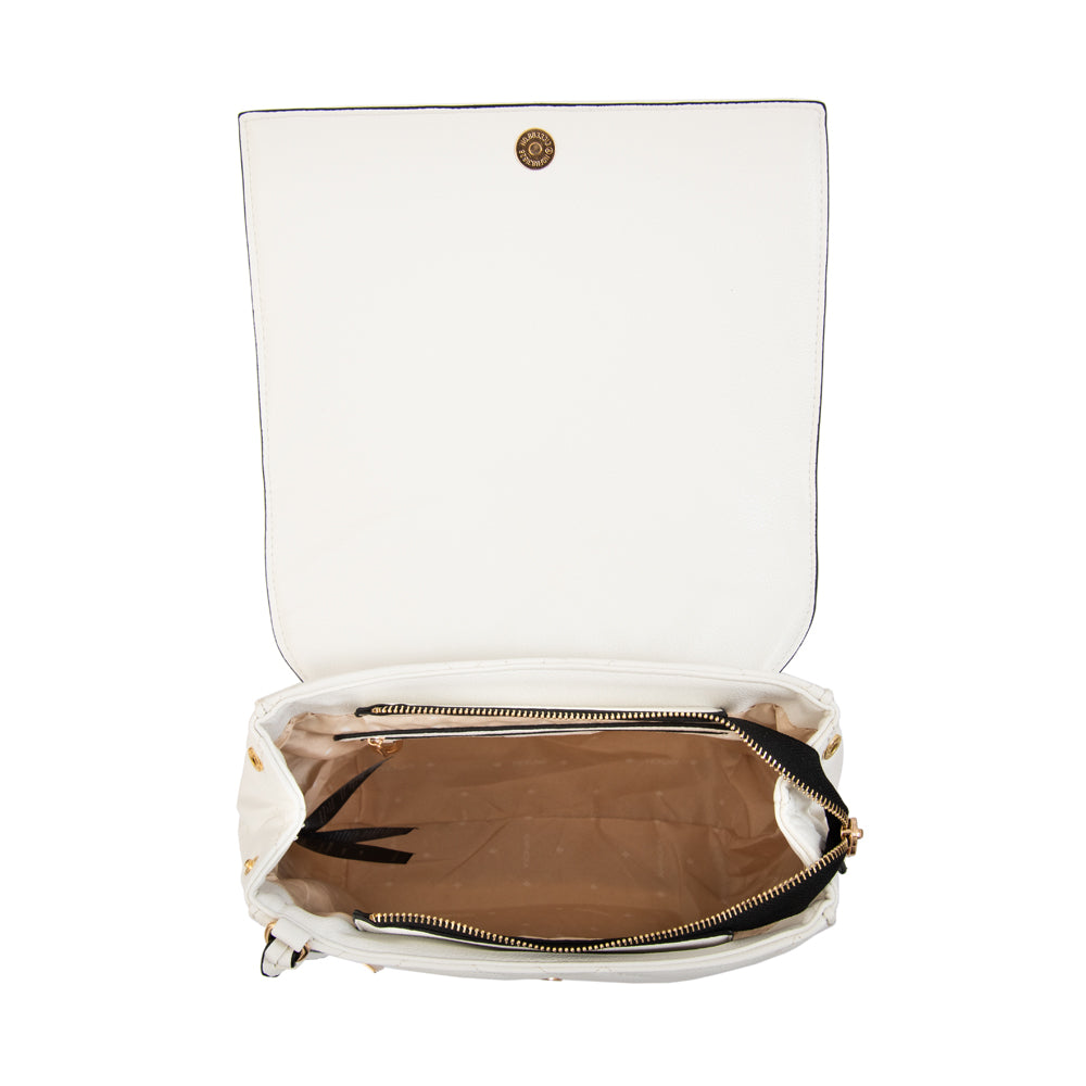 Mochila con tapa anisa mediana blanco