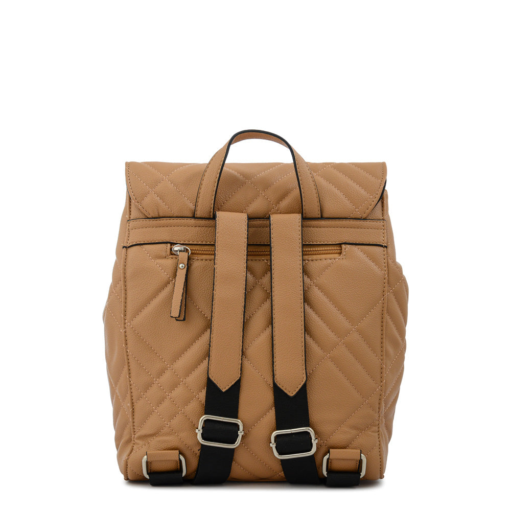 Mochila con tapa anisa mediana camel