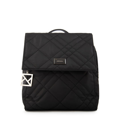 Mochila con tapa anisa mediana negro especial