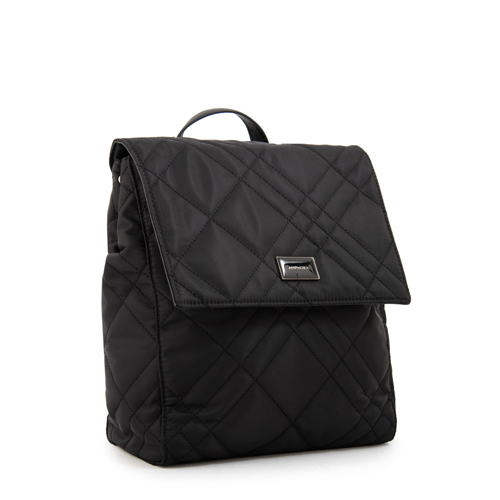 Mochila con tapa anisa mediana negro especial