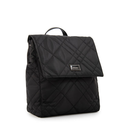 Mochila con tapa anisa mediana negro especial