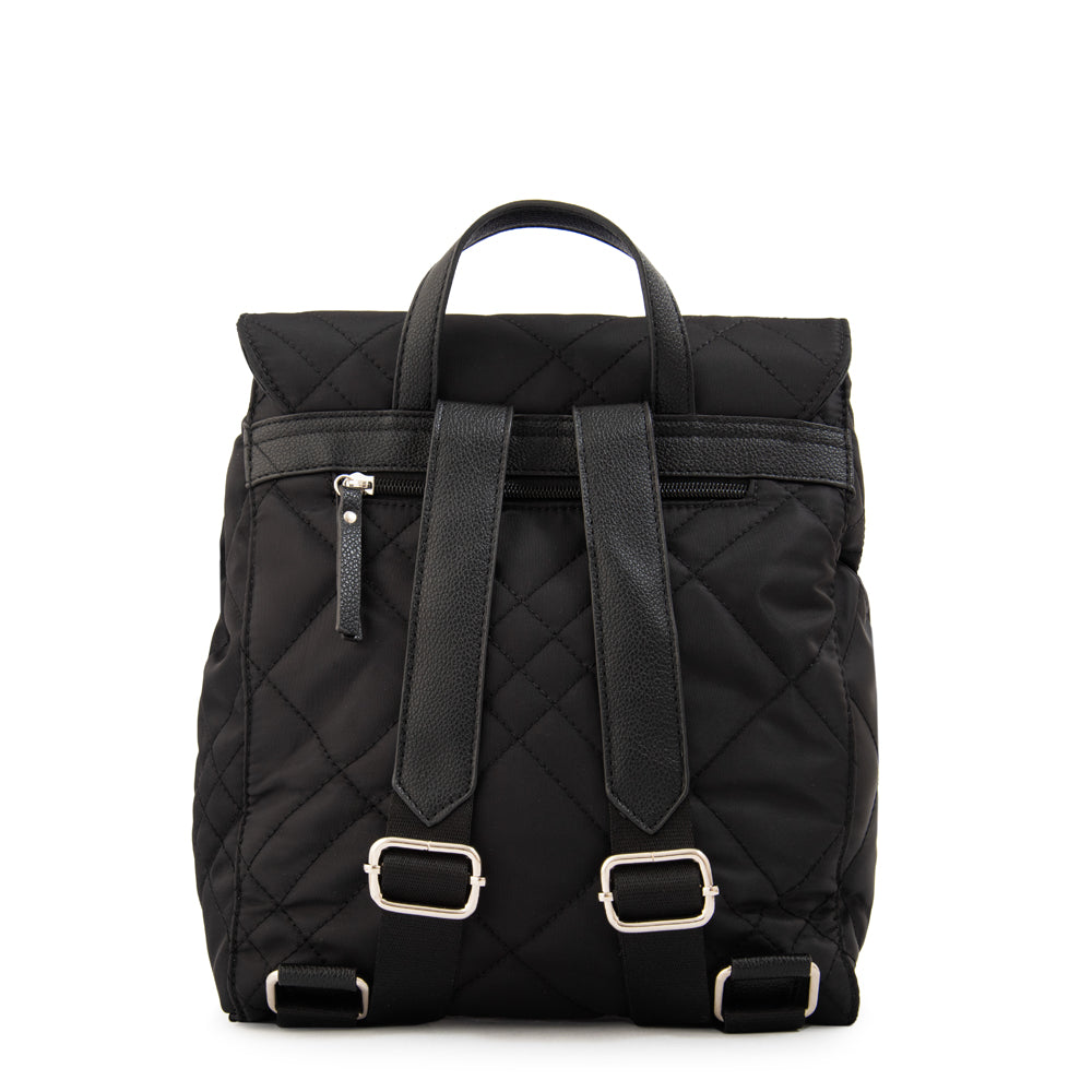 Mochila con tapa anisa mediana negro especial