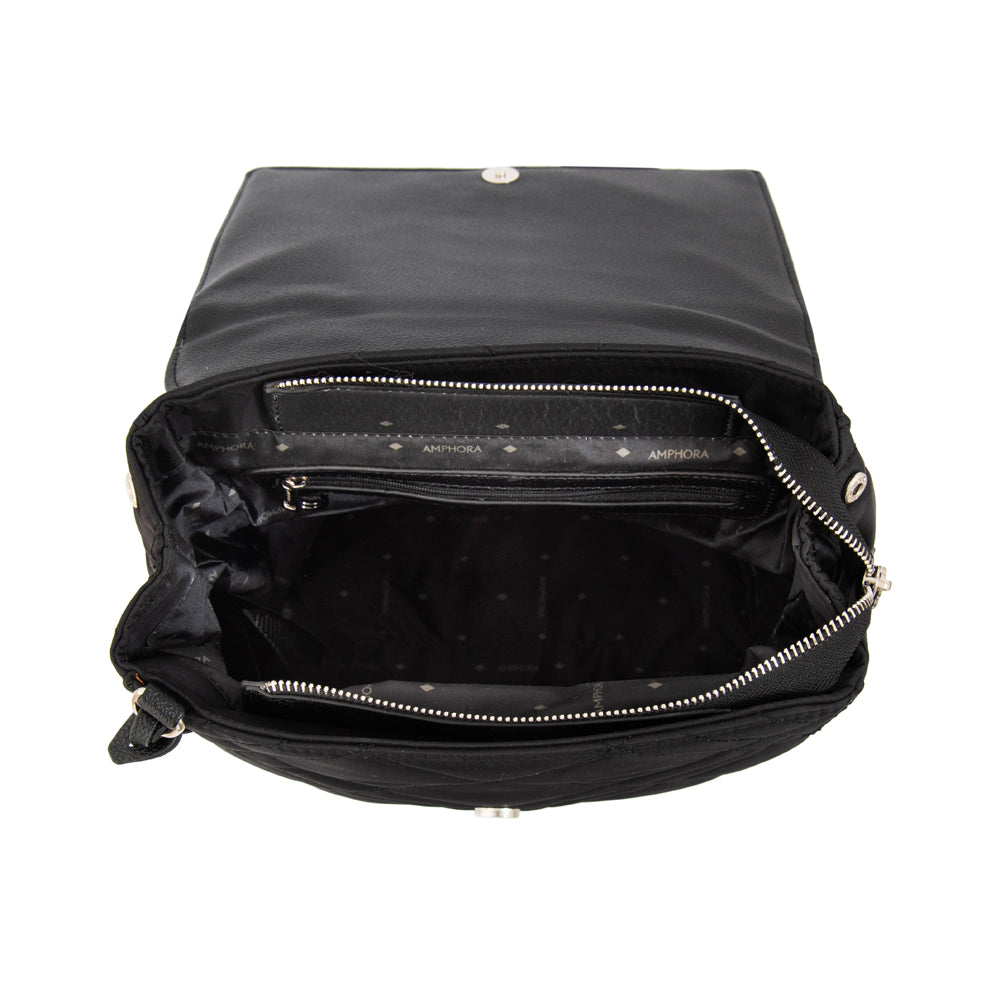 Mochila con tapa anisa mediana negro especial