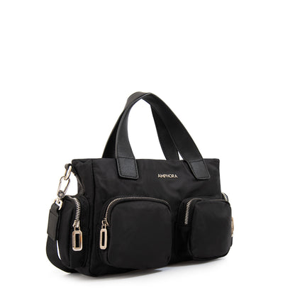 Cartera Bandolera teri mediana negro