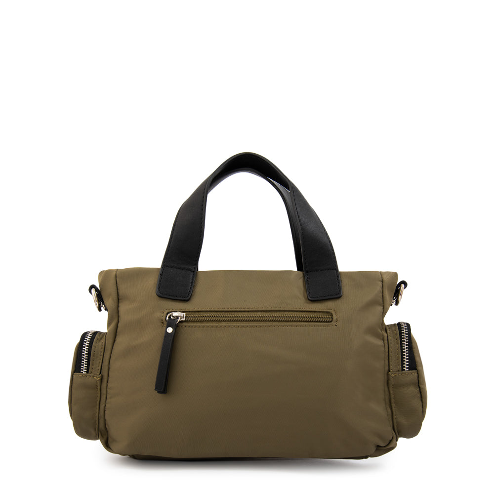 Cartera bandolera teri mediana verde oliva