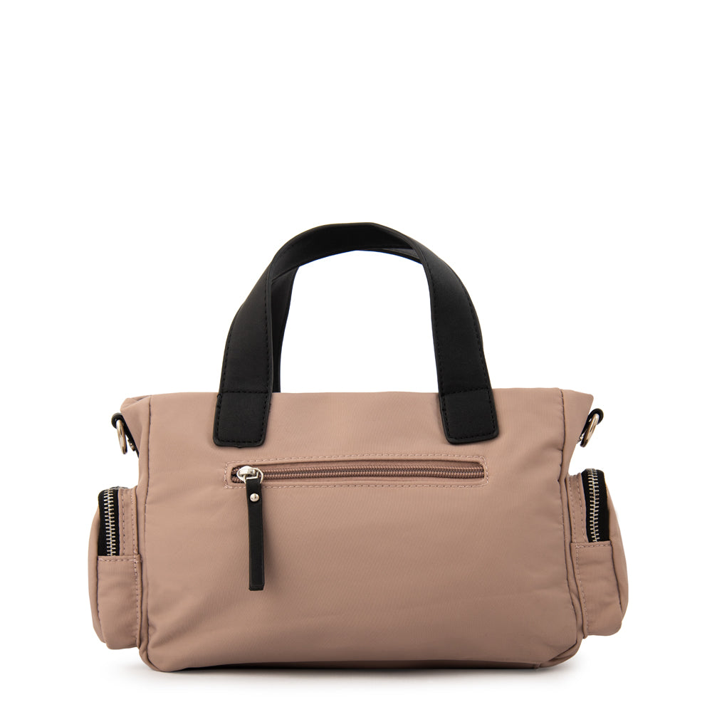 Cartera bandolera teri mediana rosa viejo