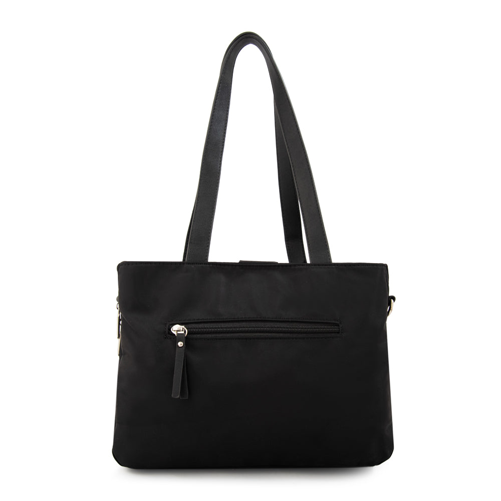 Cartera tote teri mediana negro