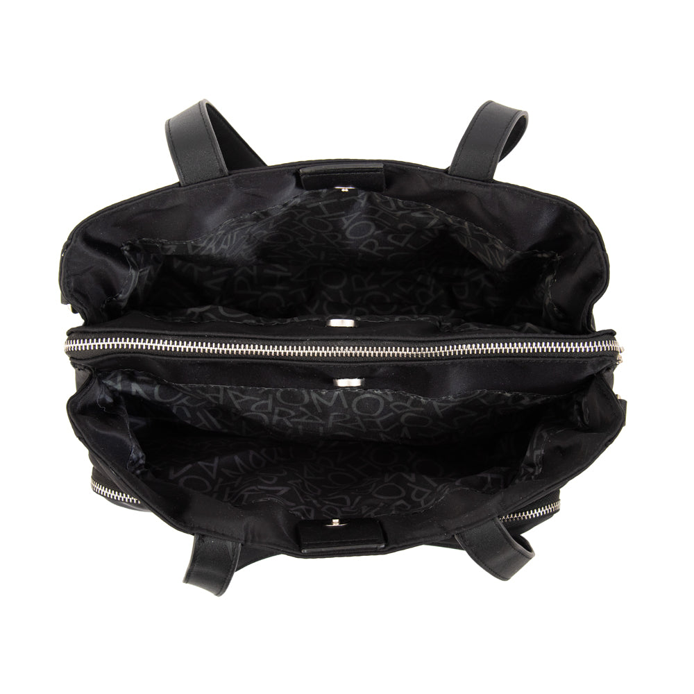 Cartera tote teri mediana negro