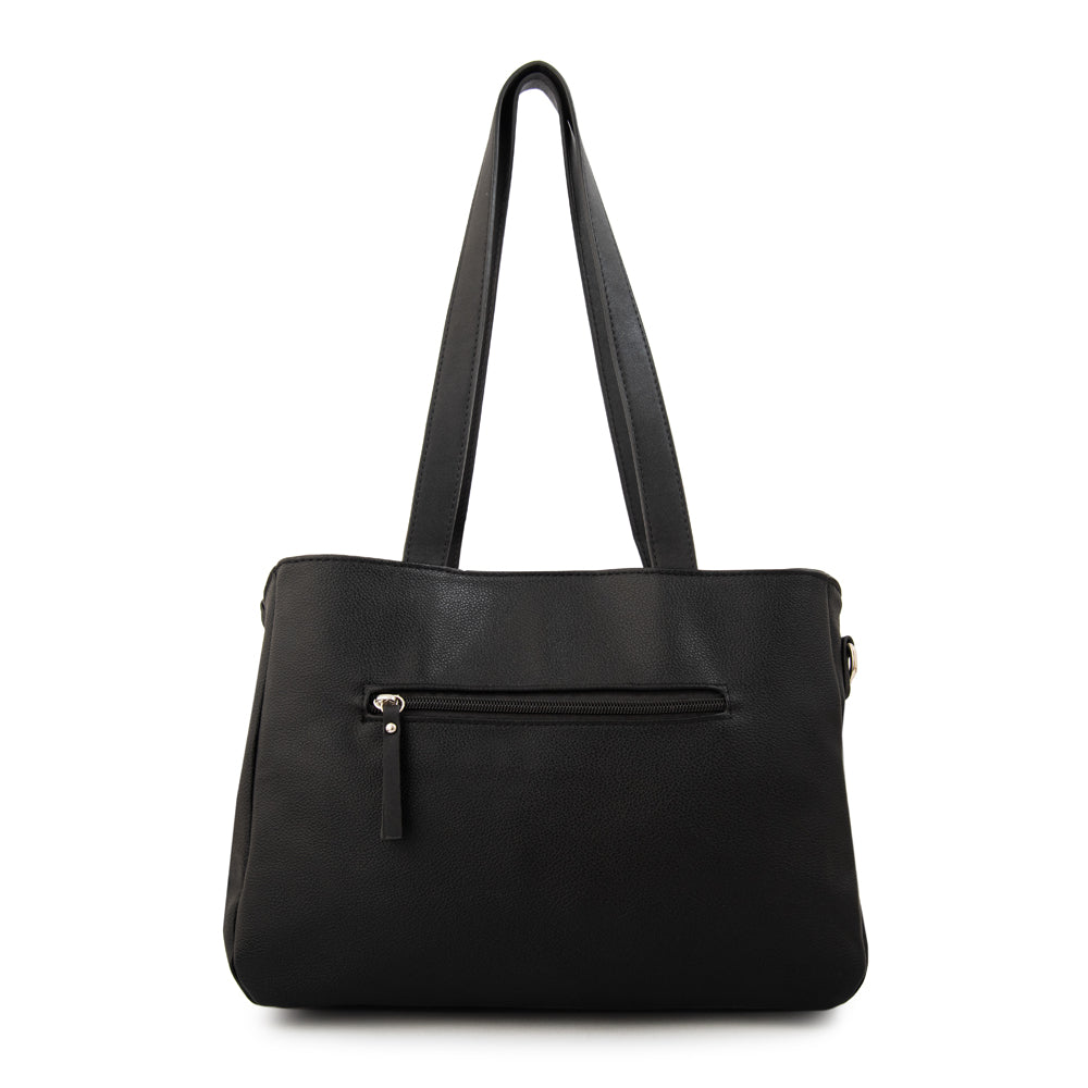 Cartera tote teri mediana negro especial