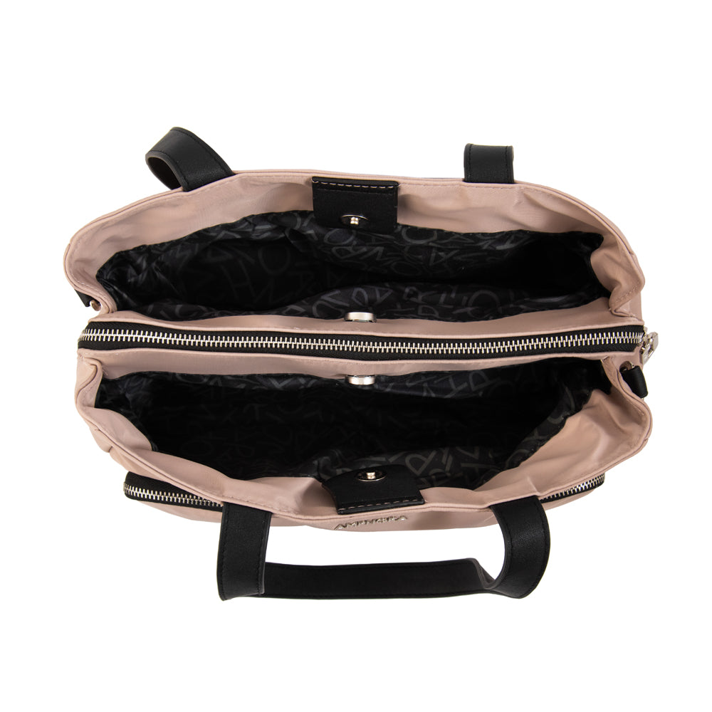 Cartera tote teri mediana rosa viejo