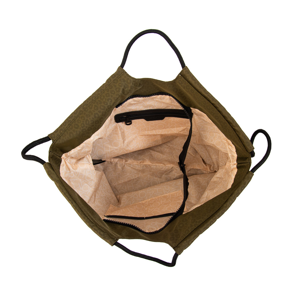 Cartera tote kyoto grande verde oliva