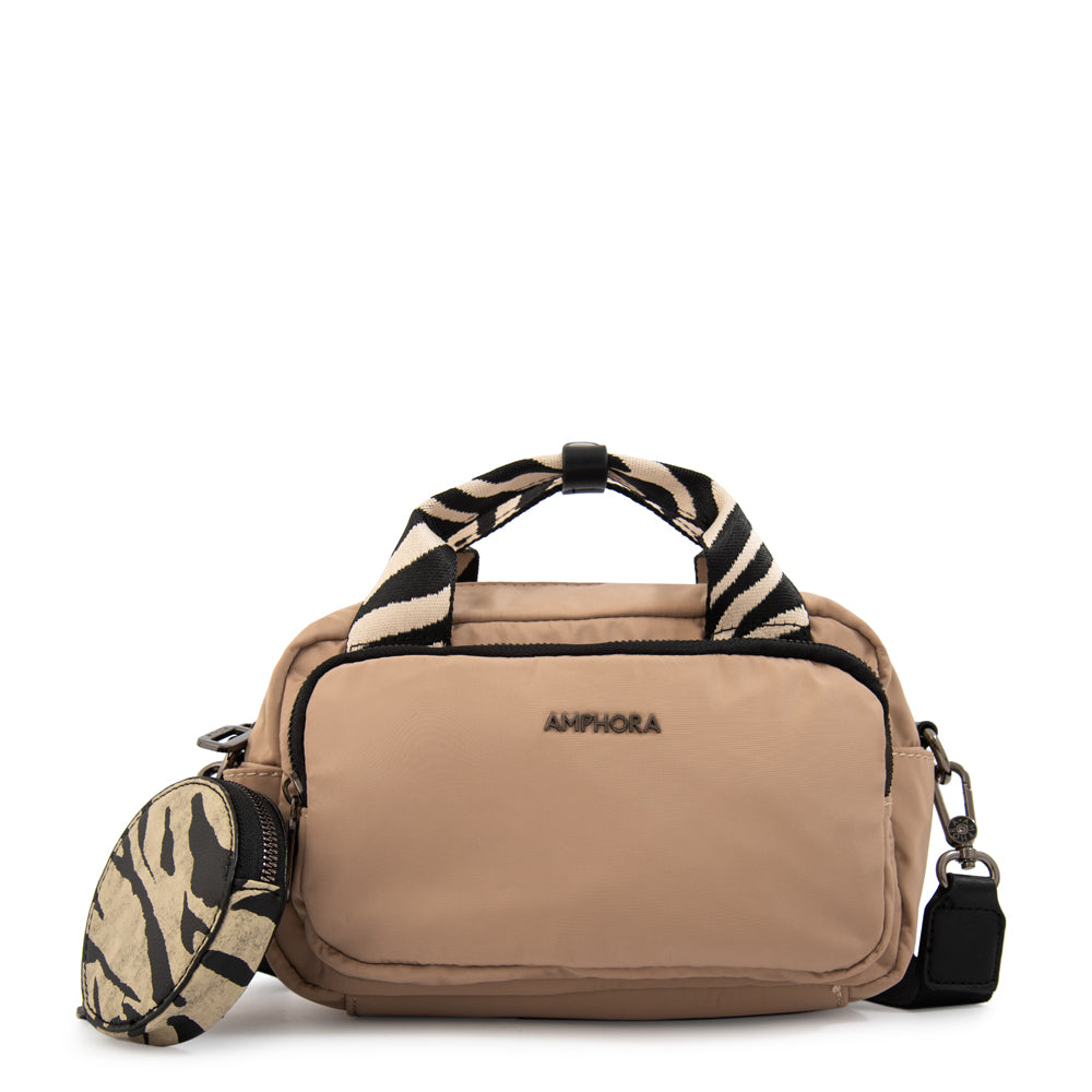 Cartera bandolera francisca mediana beige