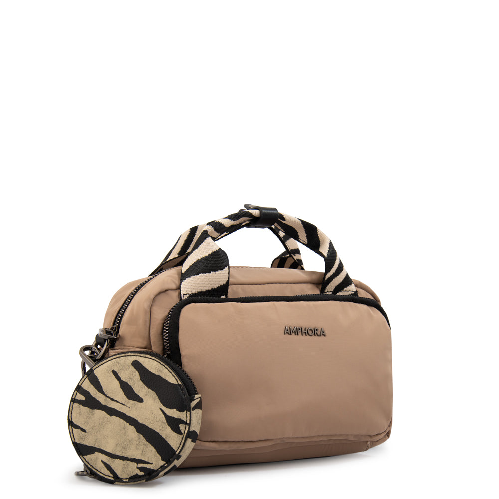 Cartera bandolera francisca mediana beige