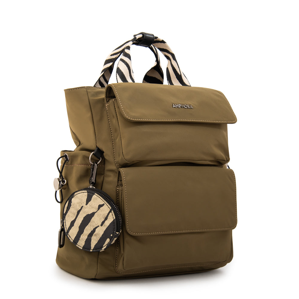 Mochila francisca mediana verde oliva