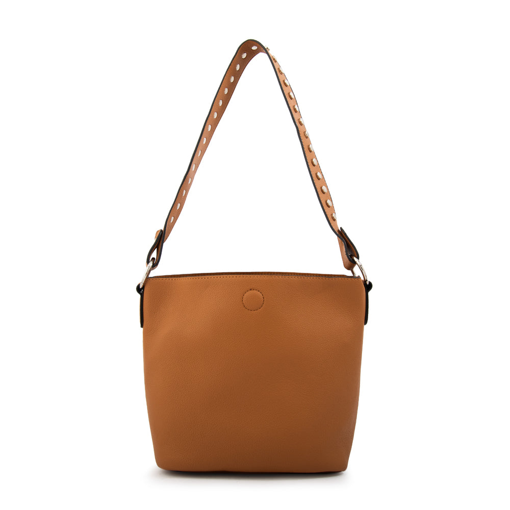 Cartera bandolera eloisse mediana camel
