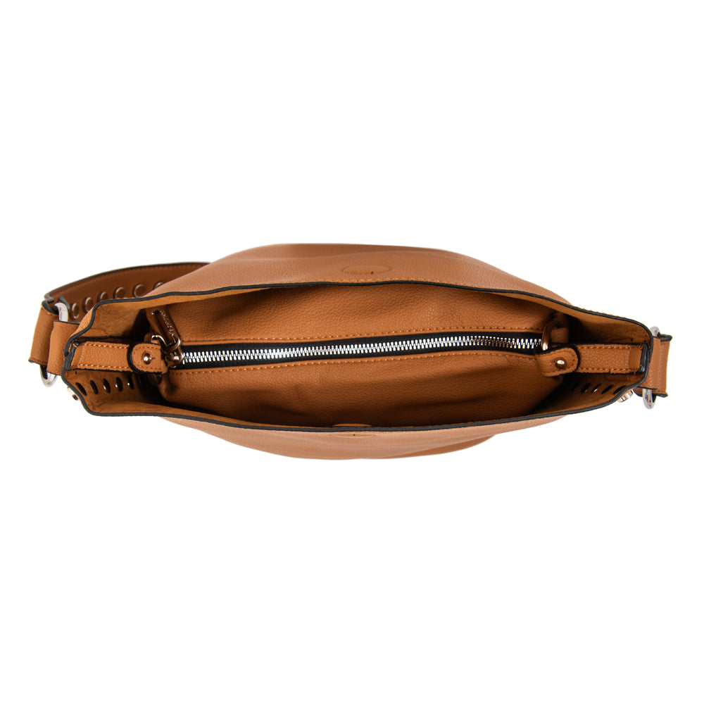 Cartera bandolera eloisse mediana camel