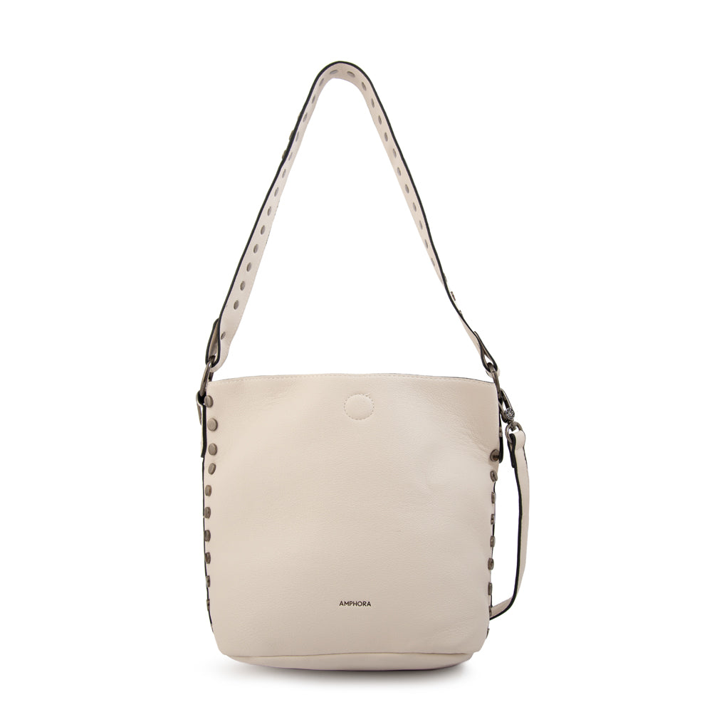 Cartera Bandolera eloisse mediana blanco crudo