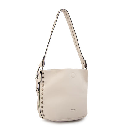 Cartera Bandolera eloisse mediana blanco crudo