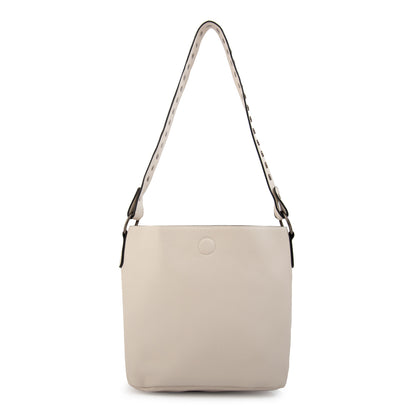 Cartera Bandolera eloisse mediana blanco crudo