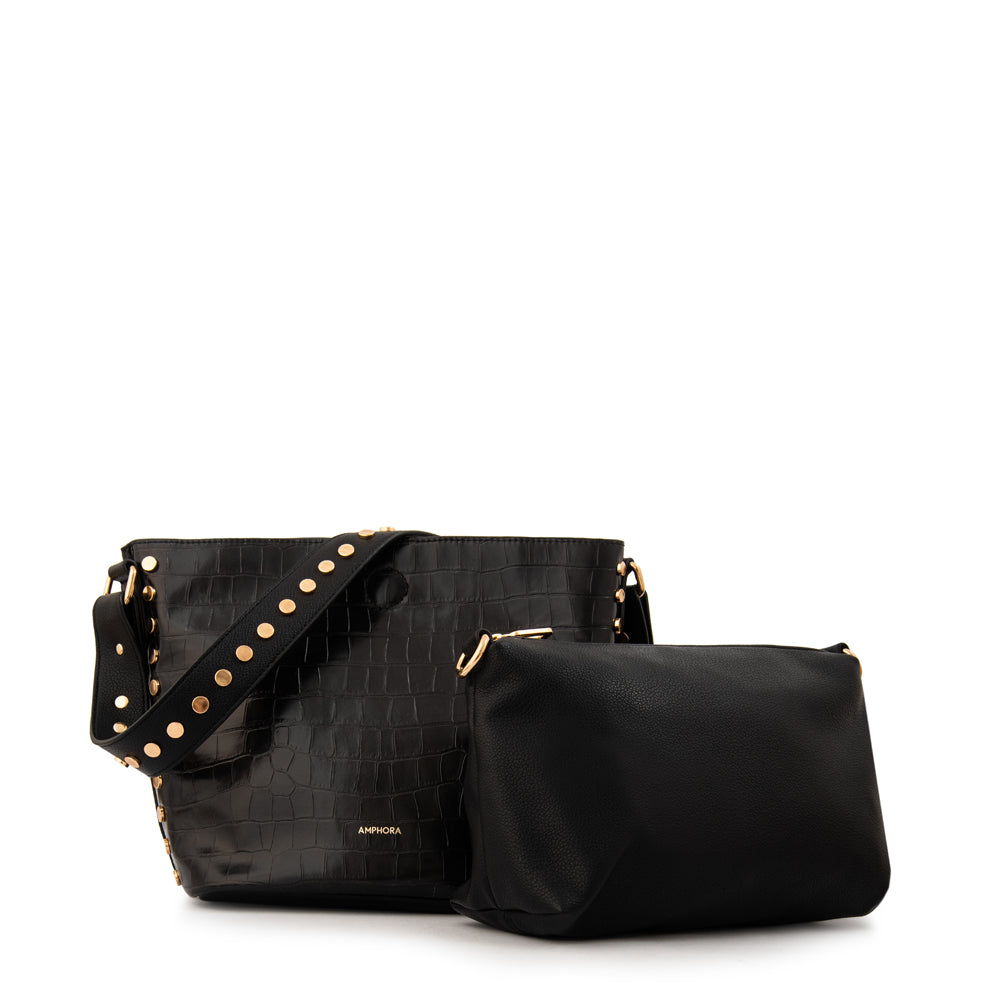 Cartera bandolera eloisse mediana negro