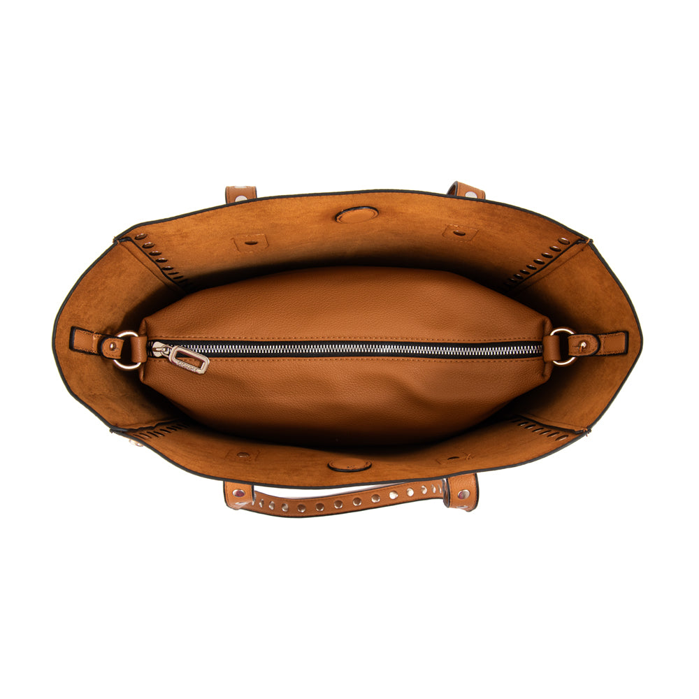 Cartera tote eloisse grande camel