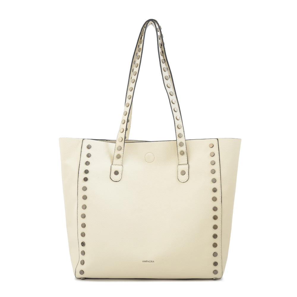 Cartera tote eloisse grande blanco crudo
