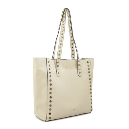 Cartera tote eloisse grande blanco crudo