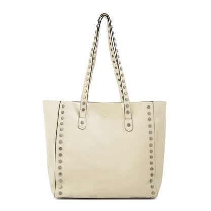 Cartera tote eloisse grande blanco crudo