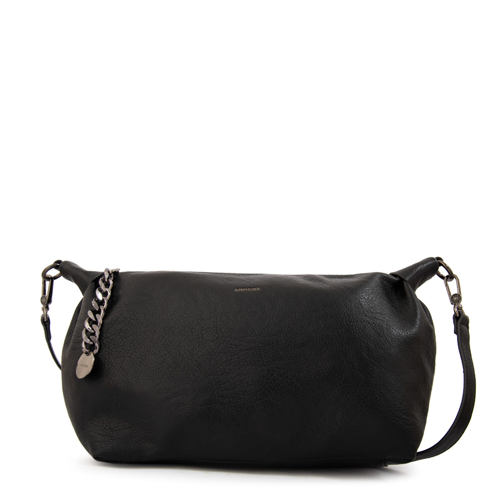Cartera corte oval tiare mediana negro