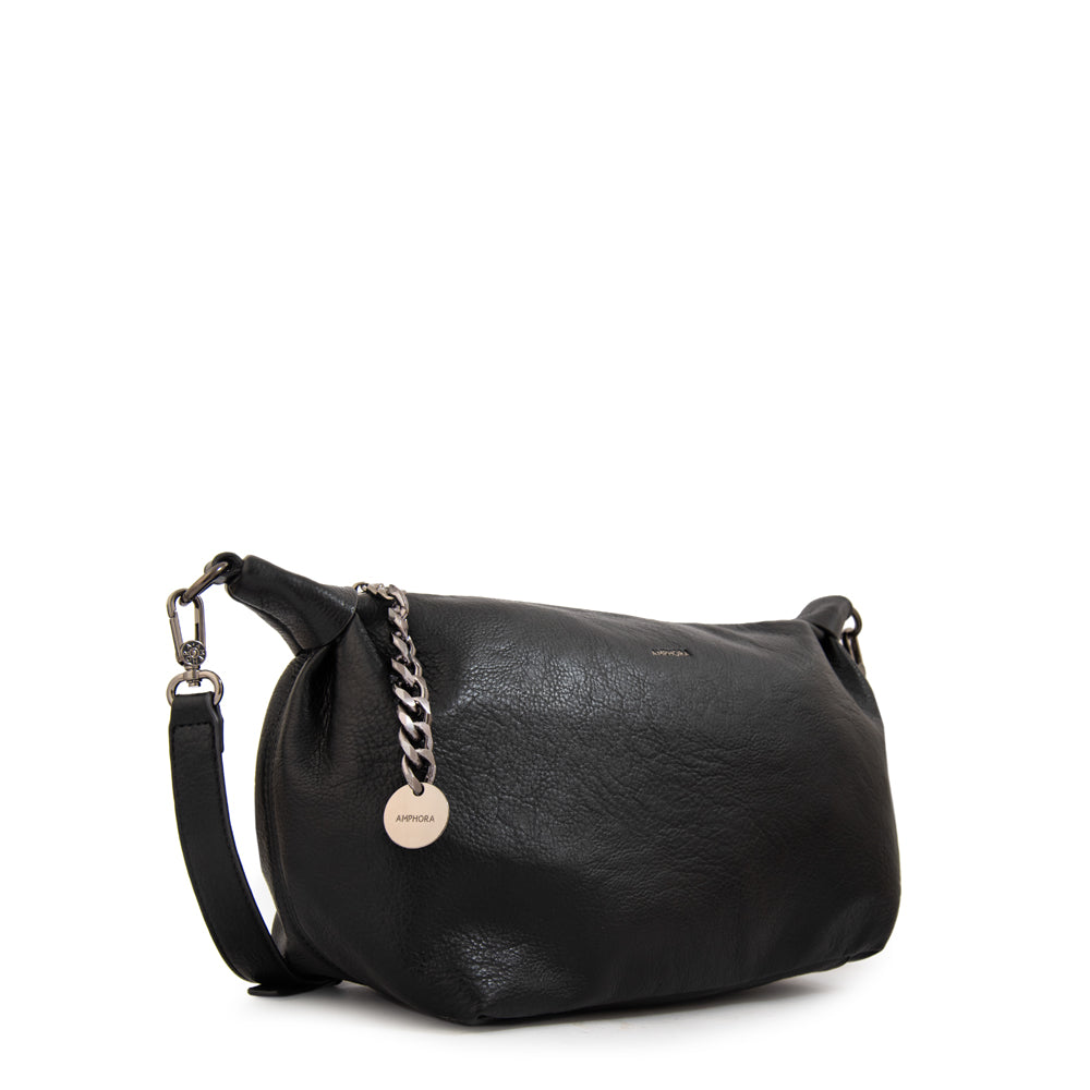 Cartera corte oval tiare mediana negro