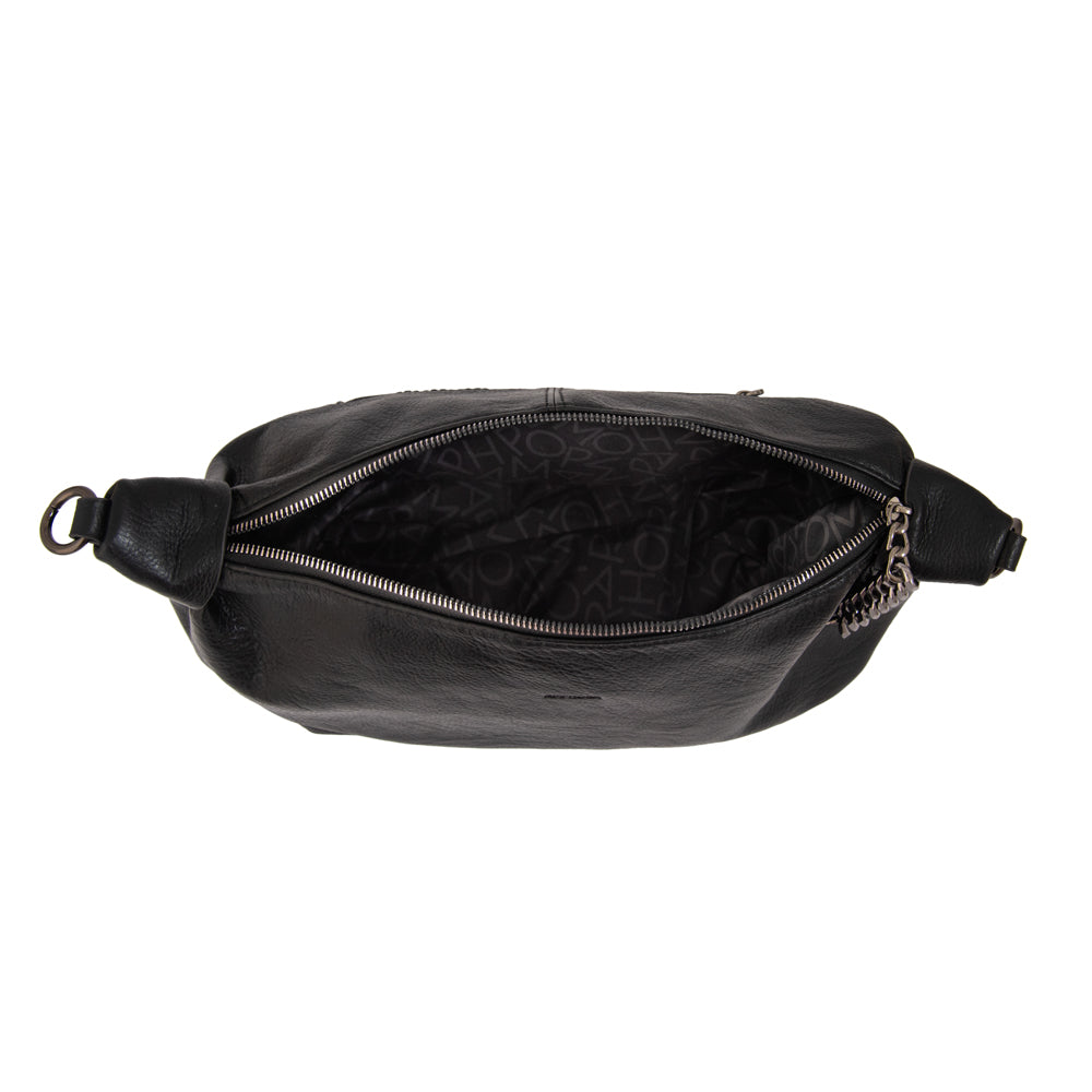 Cartera corte oval tiare mediana negro