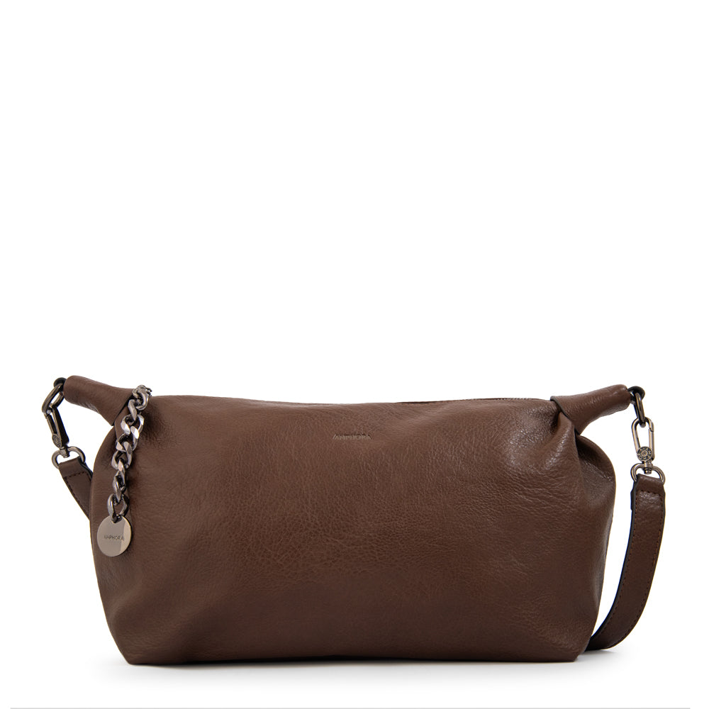 Cartera corte oval tiare mediana café oscuro