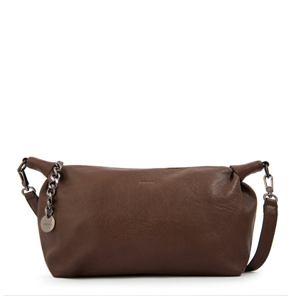 Cartera corte oval tiare mediana café oscuro