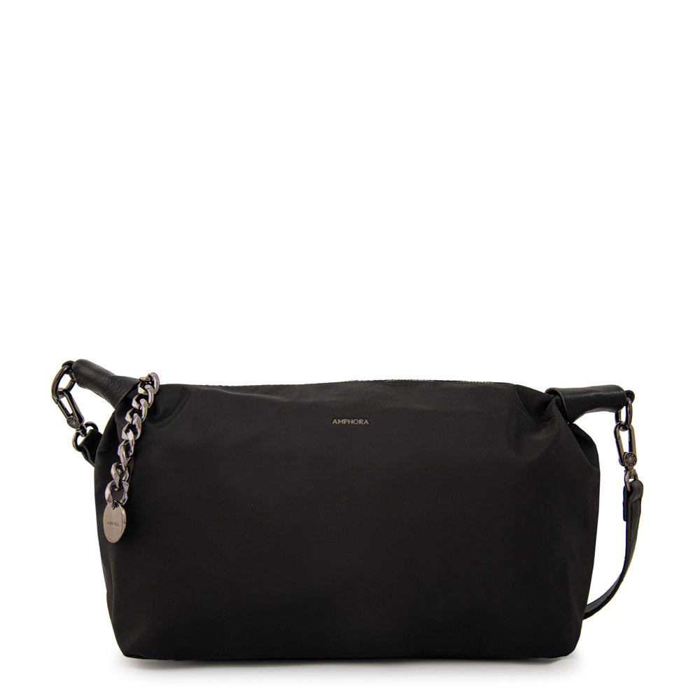 Cartera corte oval tiare mediana negro