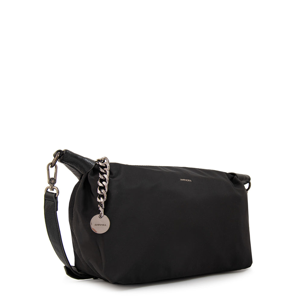 Cartera corte oval tiare mediana negro