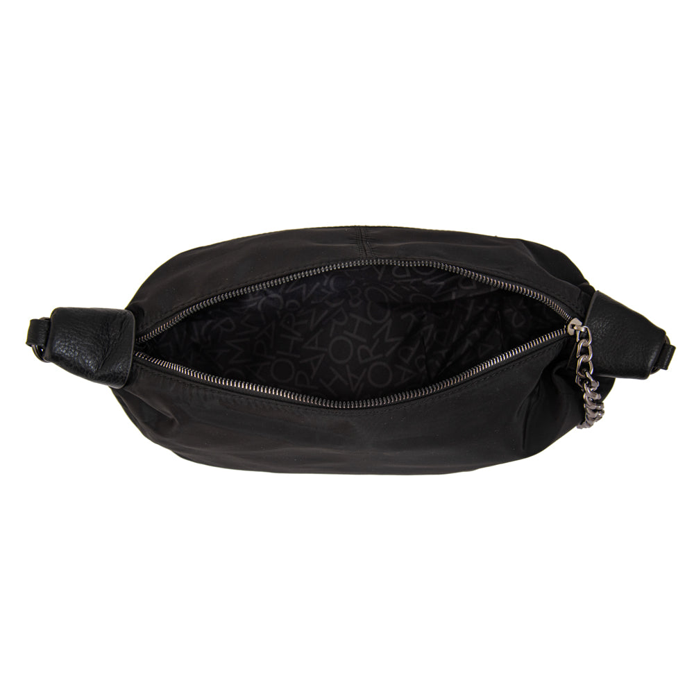 Cartera corte oval tiare mediana negro