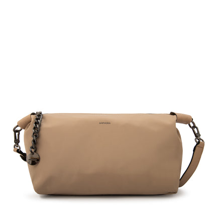 Cartera corte oval tiare mediana beige