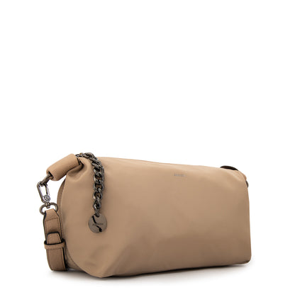 Cartera corte oval tiare mediana beige